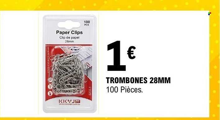 TROMBONES 28MM 100 Pièces.