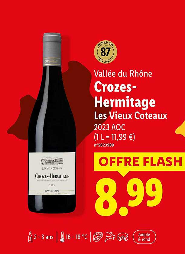 Vallée du Rhône Crozes-Hermitage Les Vieux Coteaux 2023 AOC