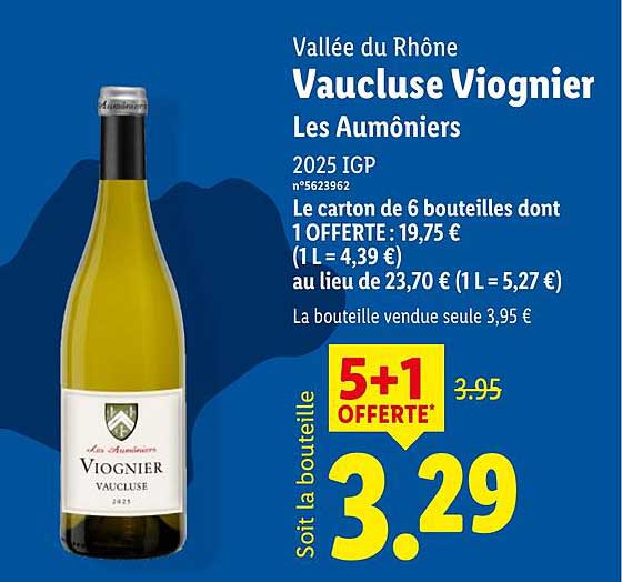Vallée du Rhône Vaucluse Viognier Les Aumôniers