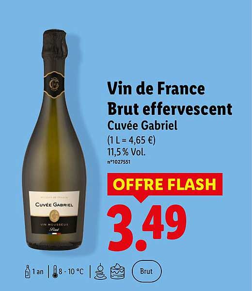 Vin de France Brut effervescent Cuvée Gabriel
