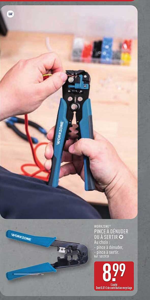 WORKZONE® PINCE À DÉNUDER OU À SERTIR
