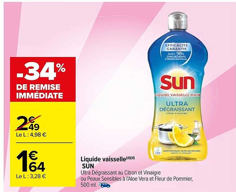 Liquide vaisselle SUN Ultra Dégraissant