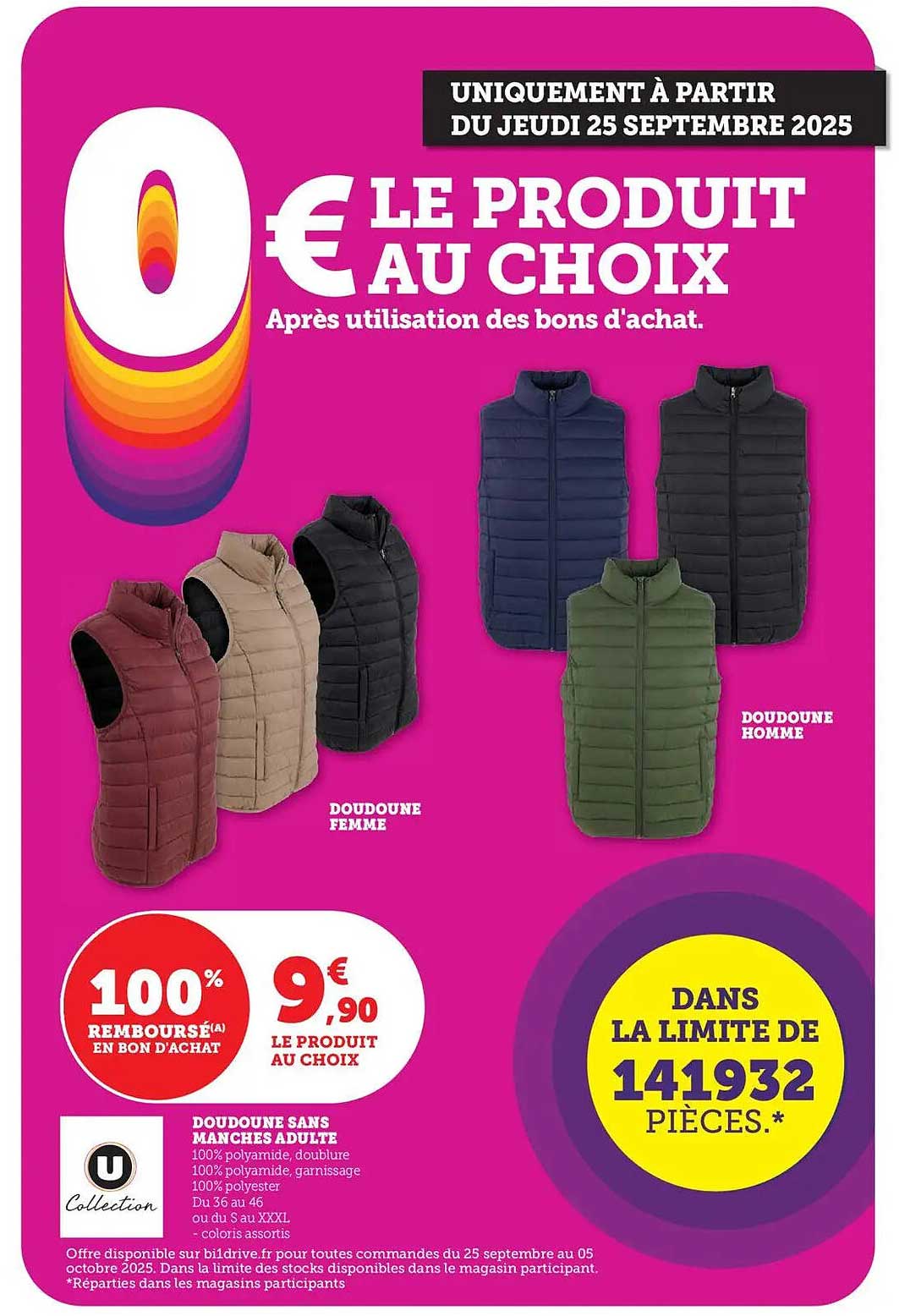 0 € LE PRODUIT AU CHOIX