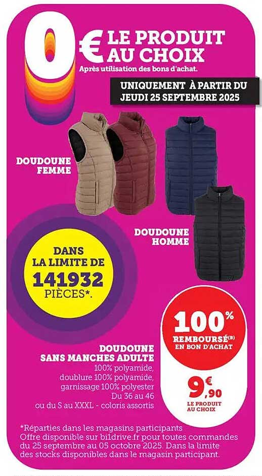 0 € LE PRODUIT AU CHOIX
