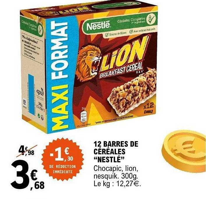 12 BARRES DE CÉRÉALES “NESTLÉ”