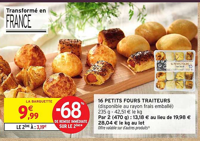 16 PETITS FOURS TRAITEURS