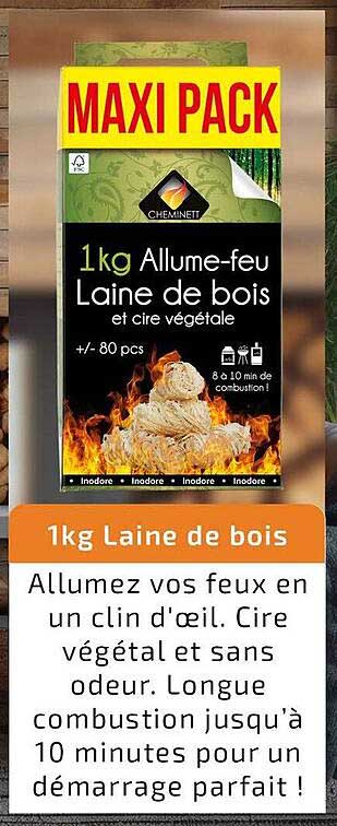 1kg Laine de bois