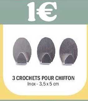 3 CROCHETS POUR CHIFFON