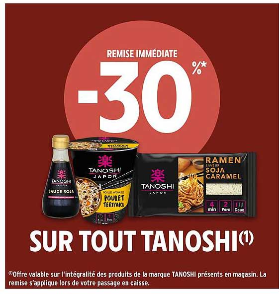 -30% SUR TOUT TANOSHI