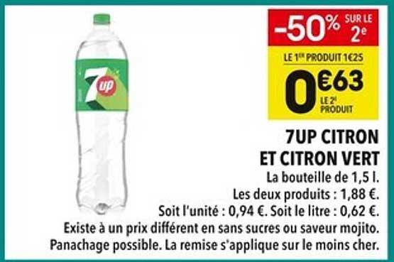 7UP CITRON ET CITRON VERT