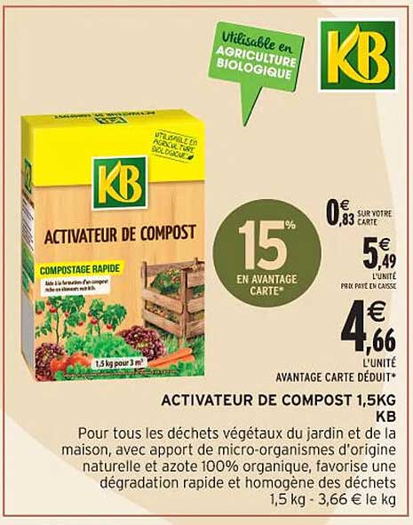 ACTIVATEUR DE COMPOST 1,5KG KB