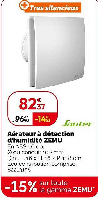 Aérateur à détection d'humidité ZEMU