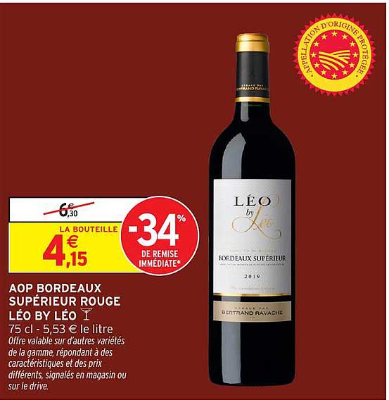 AOP BORDEAUX SUPÉRIEUR ROUGE LÉO BY LÉO