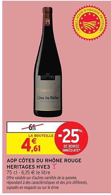 AOP CÔTES DU RHÔNE ROUGE HERITAGES HVE3