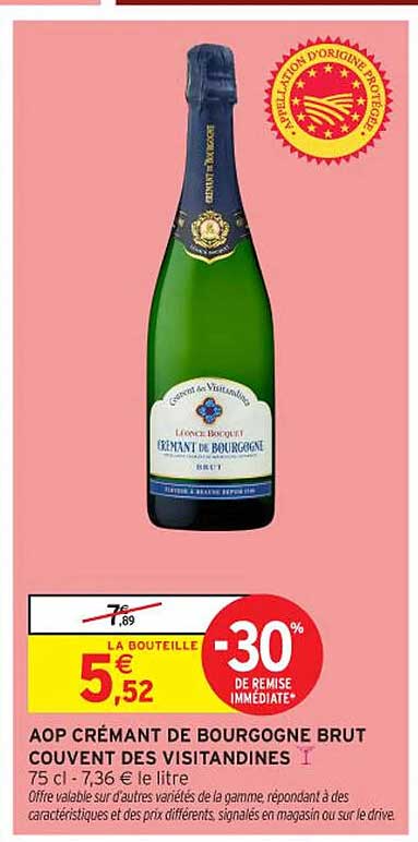 AOP Crémant de Bourgogne Brut Couvent des Visitandines