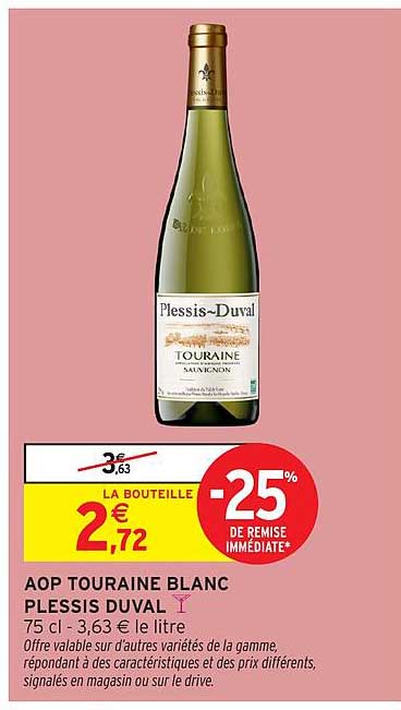 AOP TOURRAINE BLANC PLESSIS DUVAL
