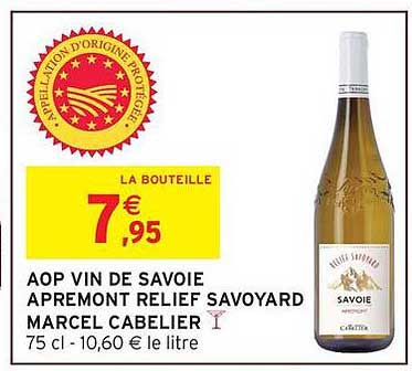 AOP VIN DE SAVOIE APREMONT RELIEF SAVOYARD MARCEL CABELIER