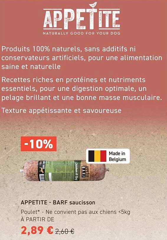 APPETITE - BARF saucisson