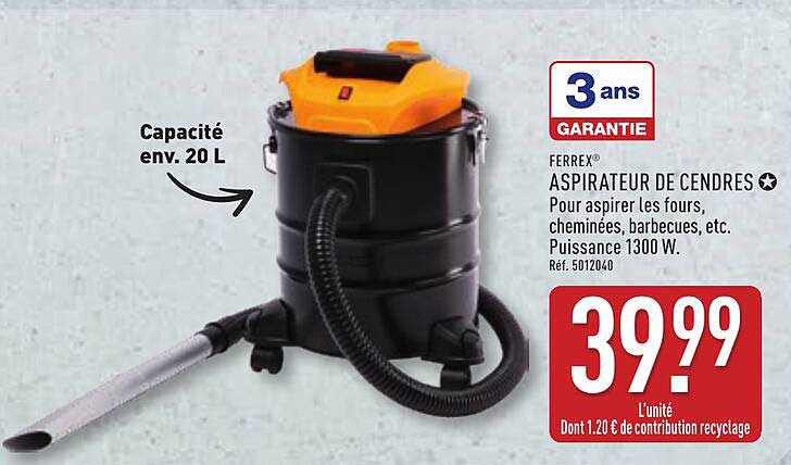 ASPIRATEUR DE CENDRES