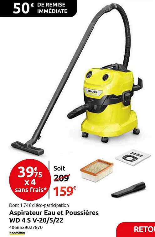 Aspirateur Eau et Poussières WD 4 S V-20/5/22
