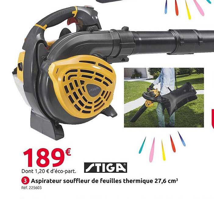 Aspirateur souffleur de feuilles thermique 27,6 cm³