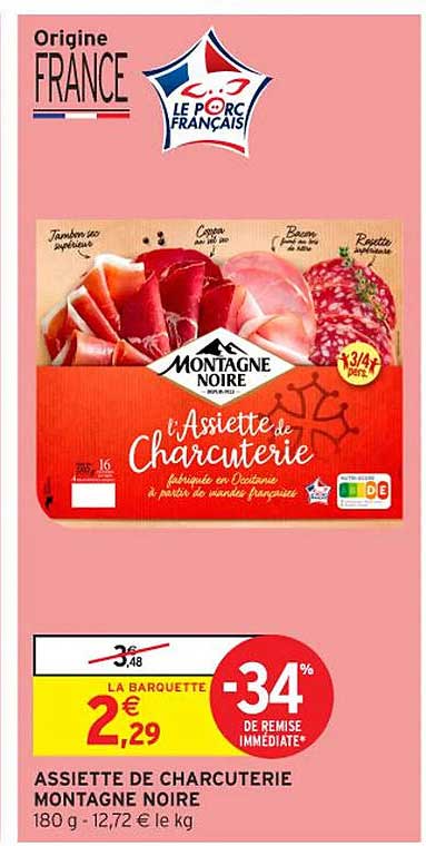 ASSIETTE DE CHARCUTERIE MONTAGNE NOIRE
