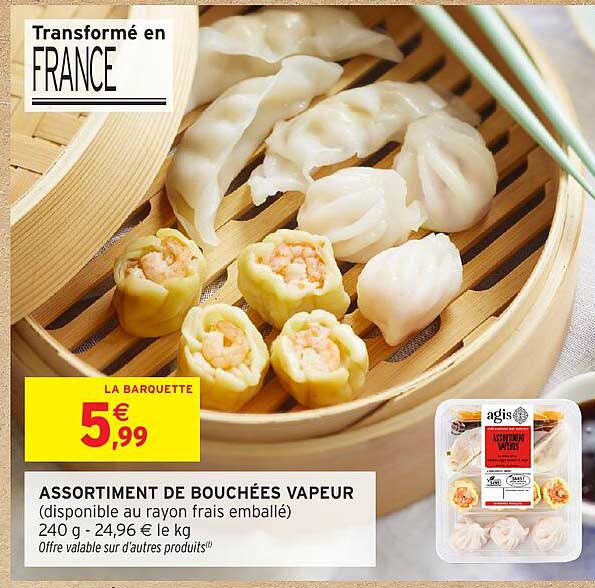 ASSORTIMENT DE BOUCHÉES VAPEUR