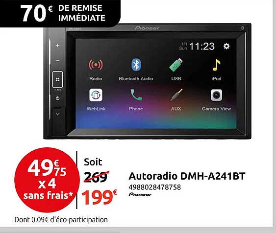 Autoradio DMH-A241BT
