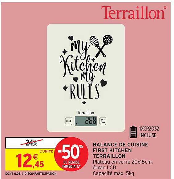 BALANCE DE CUISINE FIRST KITCHEN TERRAILLON