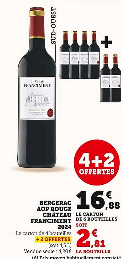 BERGERAC AOP ROUGE CHÂTEAU FRANCIMENT 2024