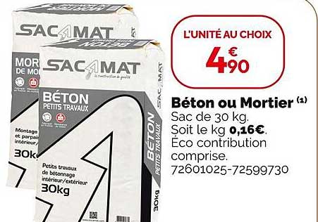 Béton ou Mortier