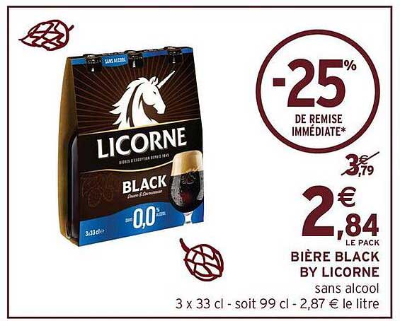 BIÈRE BLACK BY LICORNE SANS ALCOOL