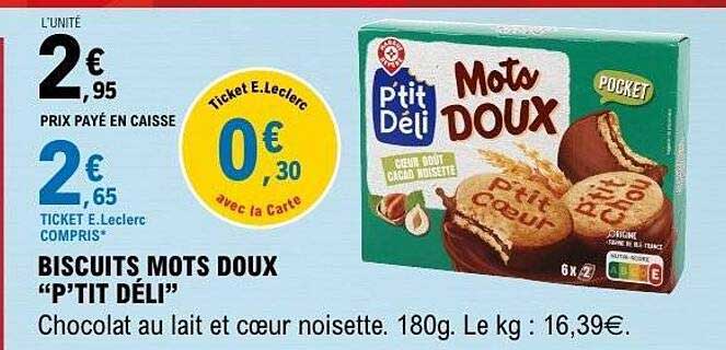 BISCUITS MOTS DOUX "P'TIT DÉLİ"