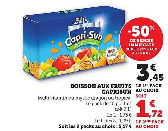 BOISSON AUX FRUITS CAPRISUN
