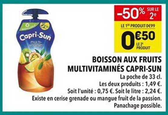 BOISSON AUX FRUITS MULTIVITAMINÉS CAPRI-SUN
