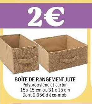 BOÎTE DE RANGEMENT JUTE