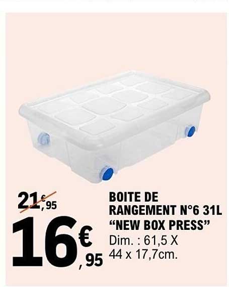 BOITE DE RANGEMENT N°6 31L “NEW BOX PRESS”