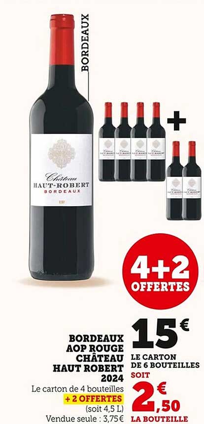 BORDEAUX AOP ROUGE CHÂTEAU HAUT ROBERT 2024