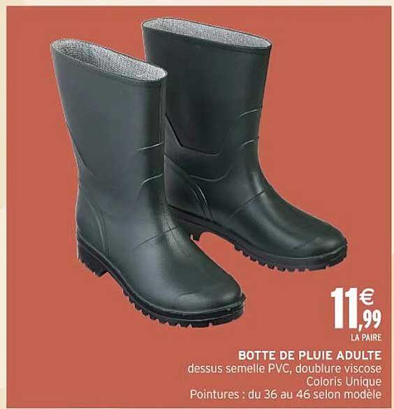 BOTTE DE PLUIE ADULTE