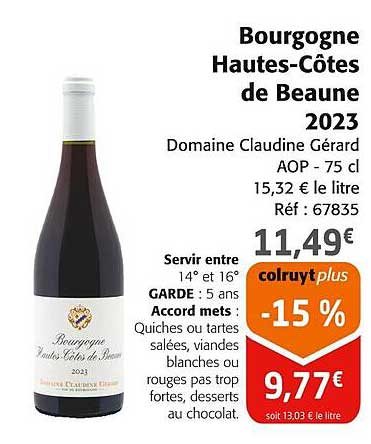 Bourgogne Hautes-Côtes de Beaune 2023
