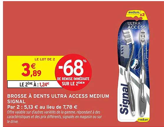 BROSSE À DENTS ULTRA ACCESS MEDIUM SIGNAL