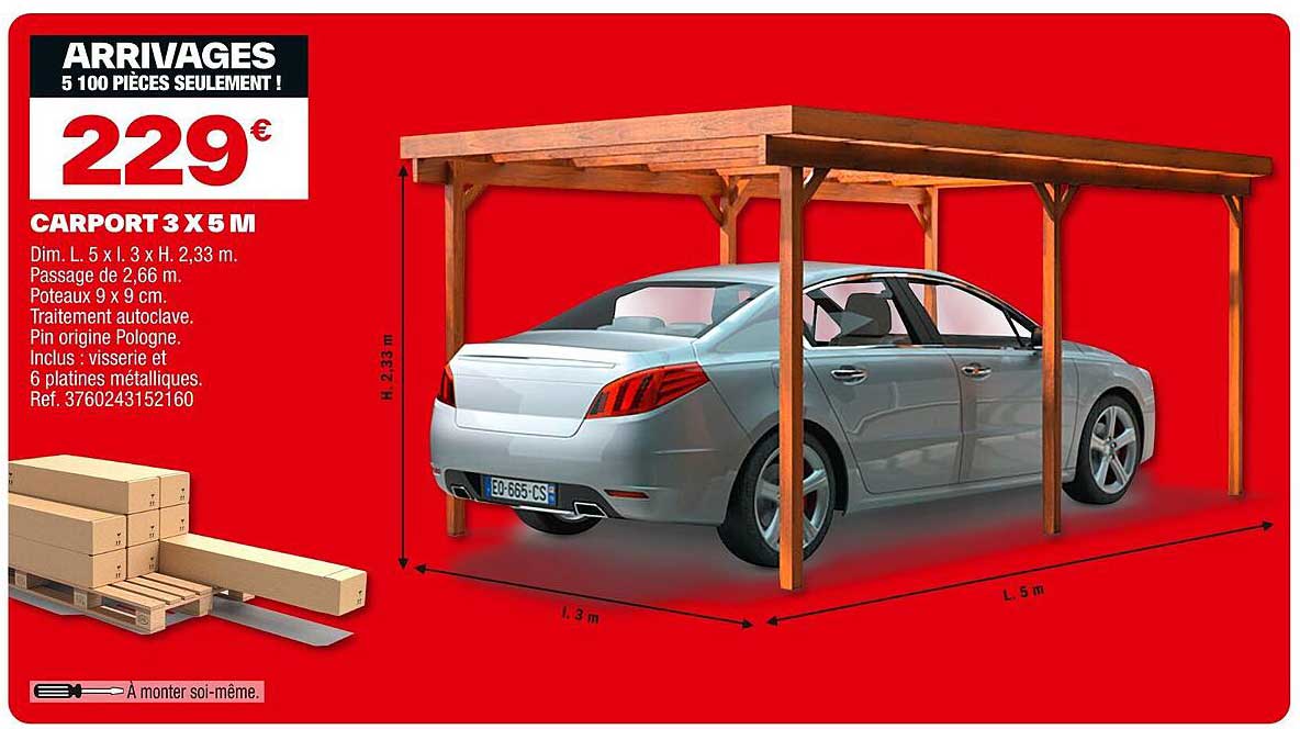 CARPORT 3 X 5 M