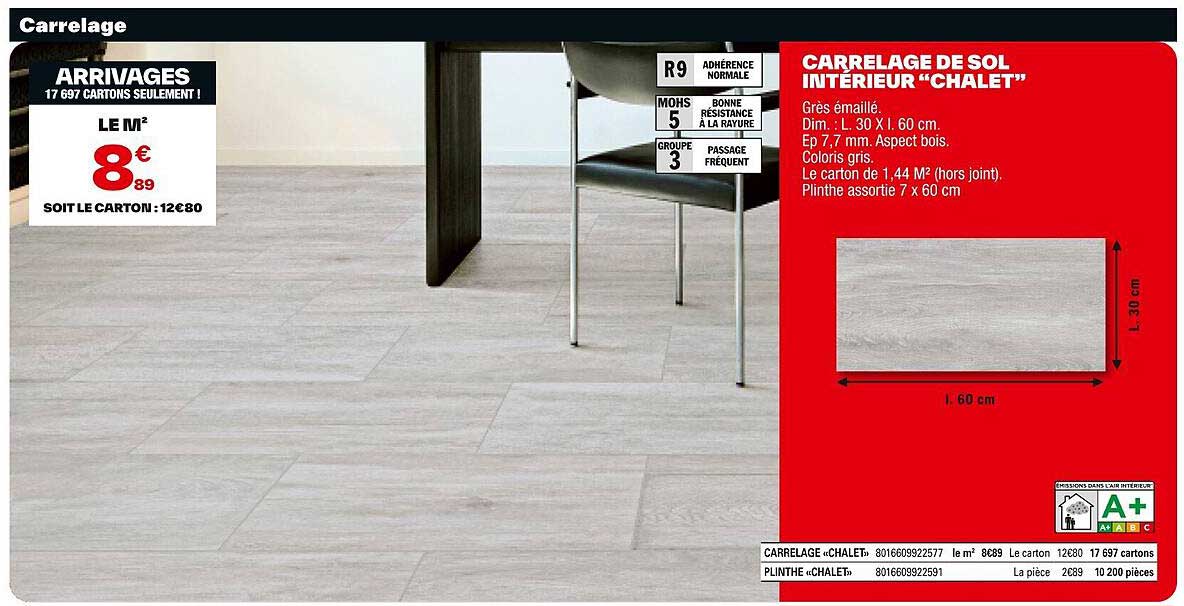 CARRELAGE DE SOL INTÉRIEUR "CHALET"