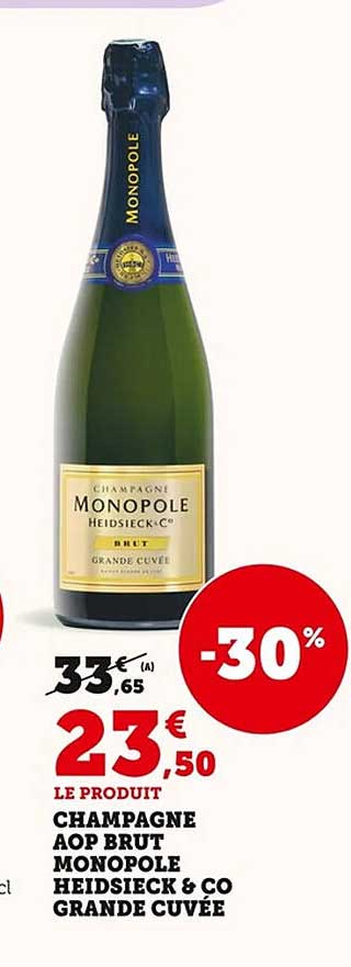 CHAMPAGNE AOP BRUT MONOPOLE HEIDSIECK & CO GRANDE CUVÉE