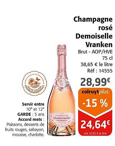 Champagne rosé Demoiselle Vranken