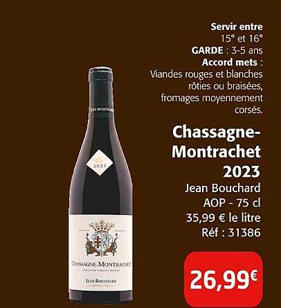 Chassagne-Montrachet 2023 Jean Bouchard AOP - 75 cl