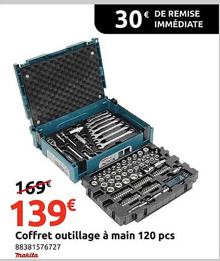 Coffret outillage à main 120 pcs
