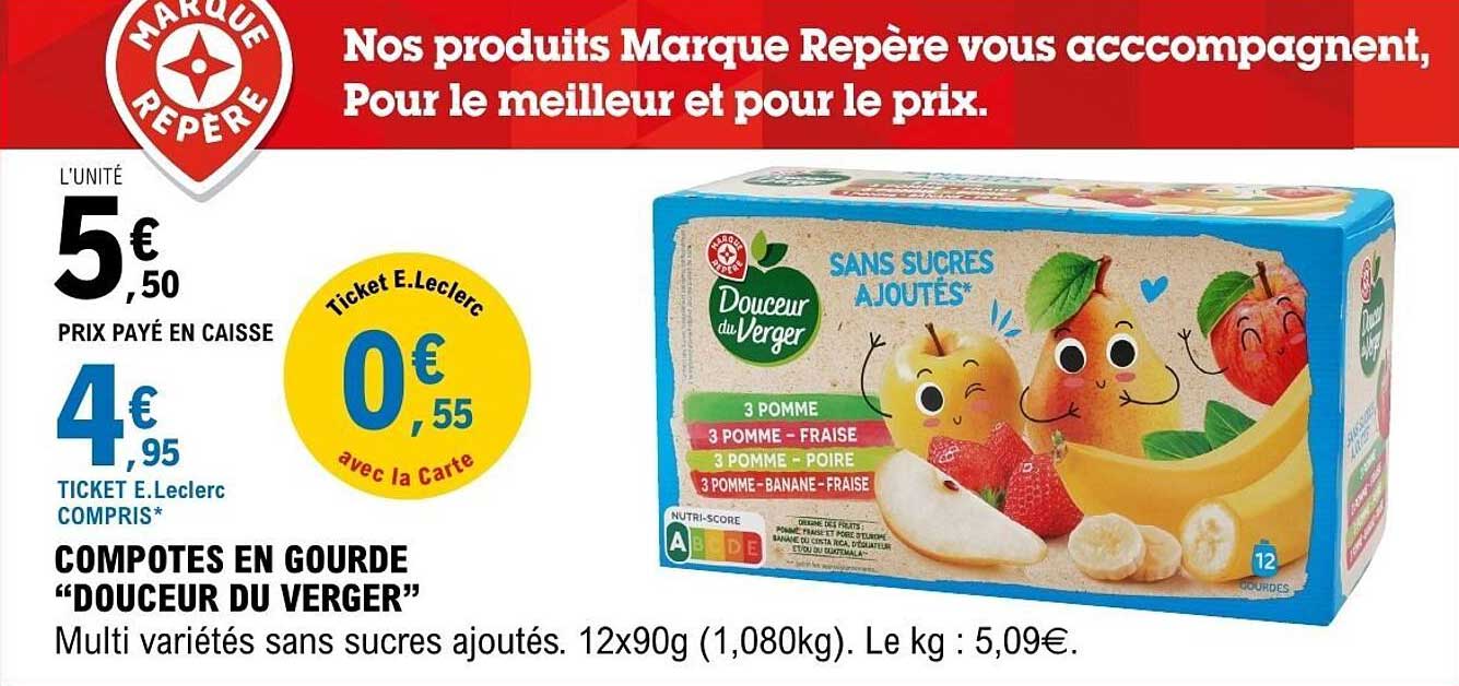 COMPOTES EN GOURDE "DOUCEUR DU VERGER"