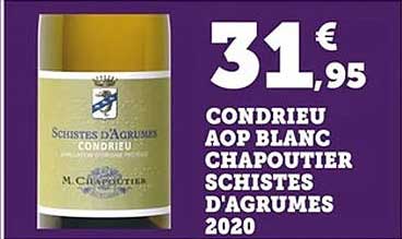CONDRIEU AOP BLANC CHAPOUTIER SCHISTES D'AGRUMES 2020