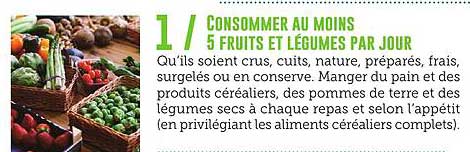 CONSOMMER AU MOINS 5 FRUITS ET LÉGUMES PAR JOUR